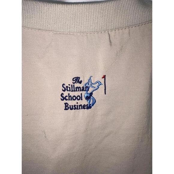 Seton Hall Nylon Golf Vest M Khaki Vtg Made in USA, Grandpa - Picture 5 of 8